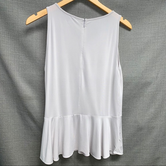 Banana Republic Light Grey Sleeveless Blouse - Picture 2 of 2